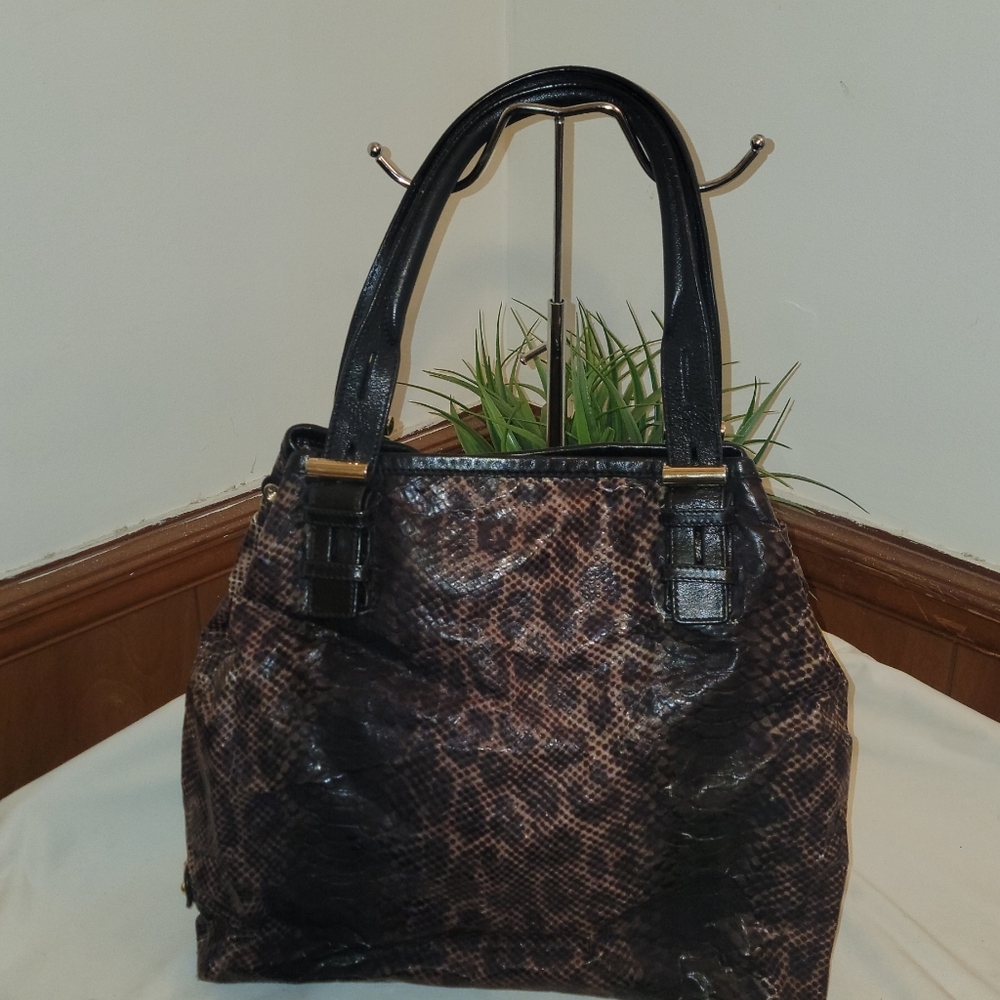 ❤️Authentic Jimmy Choo Exotic Large Hobo [ Tote Bag w/Black Leather Handles